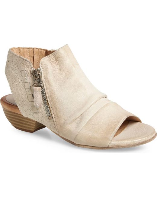 Miz Mooz Natural Carla Peep Toe Bootie
