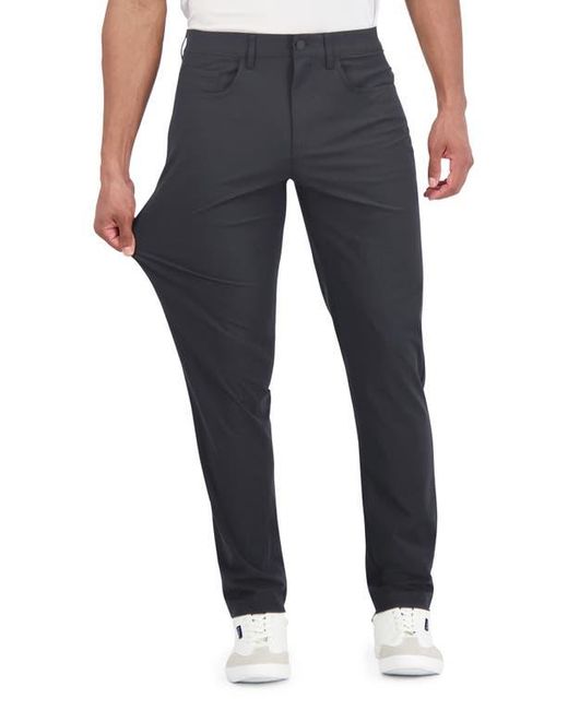 Ben Sherman Blue Solid 4-Way-Stretch Tech Golf Pants for men