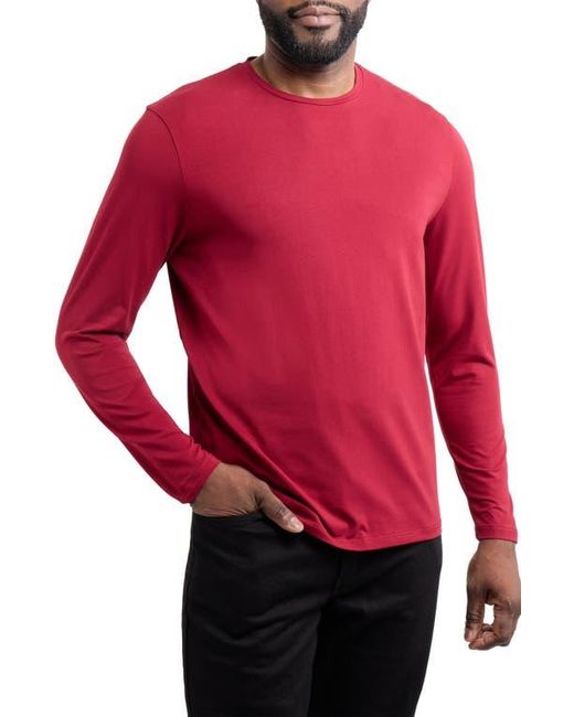 Xray Jeans Red Crewneck Long Sleeve T-Shirt for men