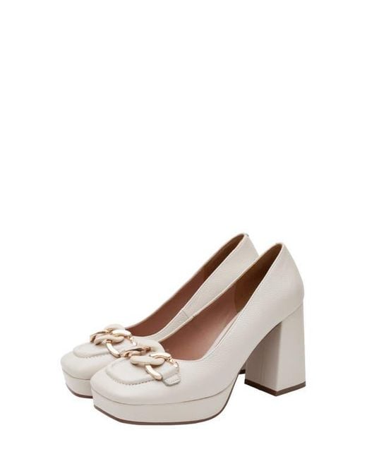 Linea Paolo Natural Phoebe Platform Pump