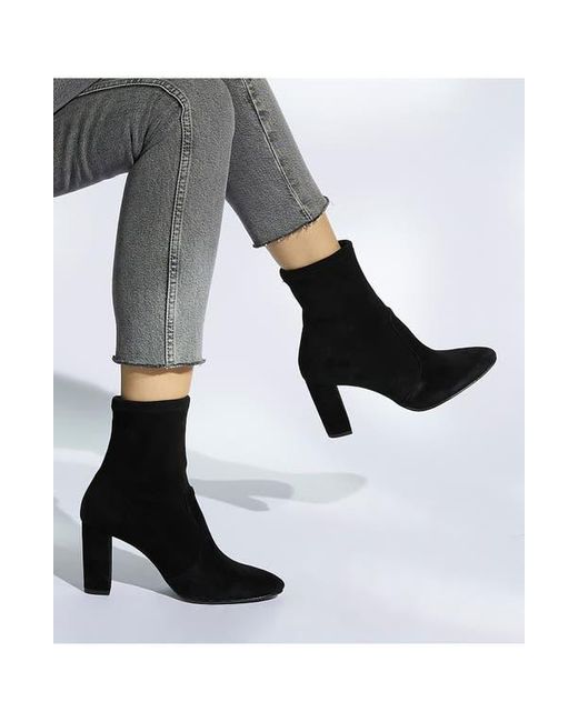 Dune Black Opticals Stretch Bootie