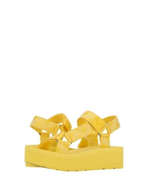 Guess Yellow Avin Platform Sandal