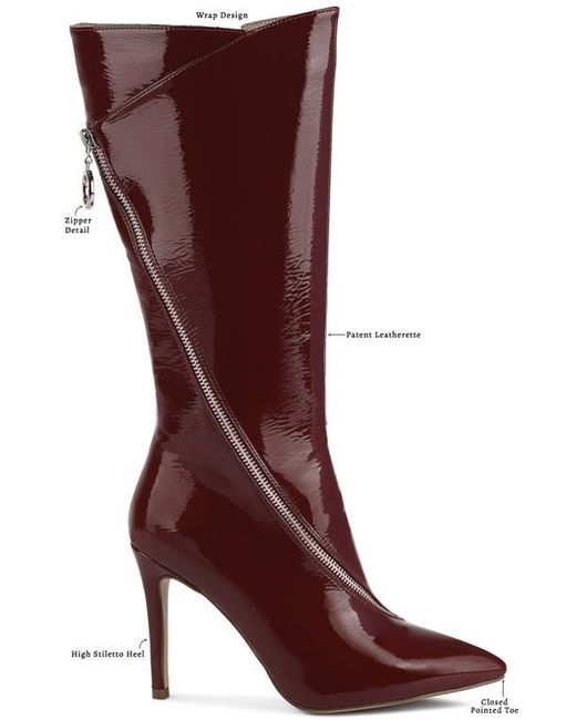 Rag & Co Red Tsaroh Knee High Boot