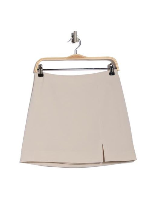 Leith White Split Front Miniskirt