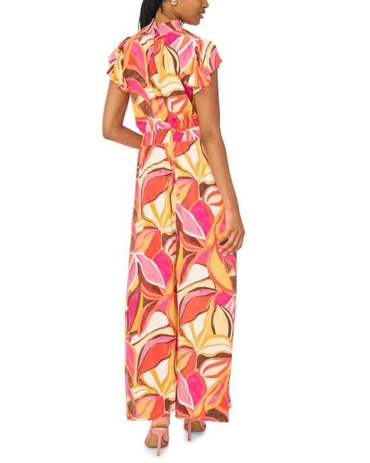 Halogen® Red Flutter Sleeve Jumpsuit