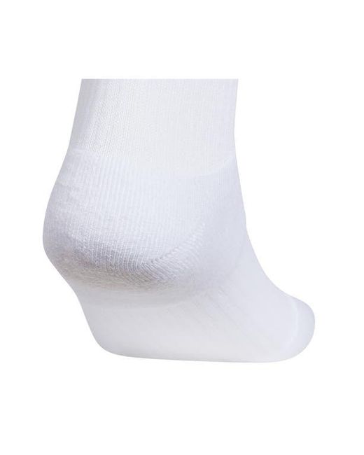 Adidas Blue Assorted 3-Pack Cushioned Sport 3.0 Performance Quarter Crew Socks for men