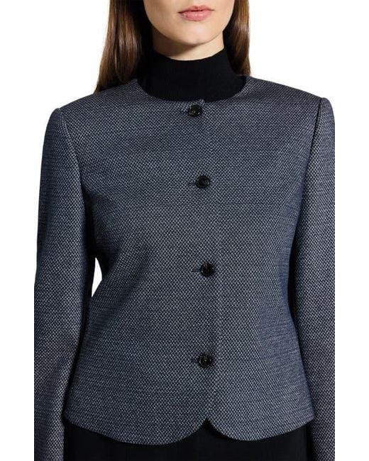 Theory Blue Clean Herringbone Jacket