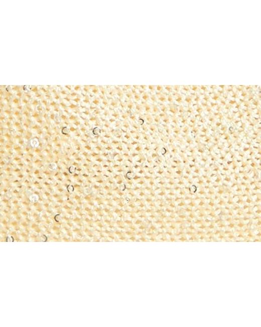 Nordstrom Natural Sequin Knit Panama Hat