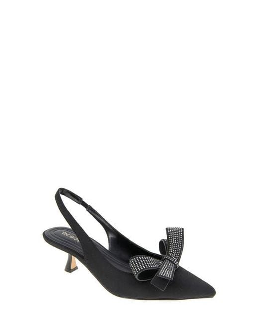 BCBGeneration Black Kasti Slingback Pointed Toe Kitten Heel Pump