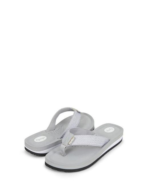FLOOPI White Sofia Sparkly Flip Flop