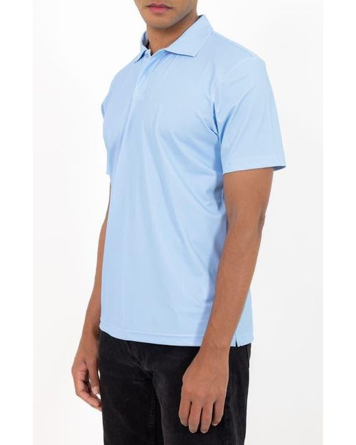 PINOPORTE Blue Short Sleeve Stretch Polo for men