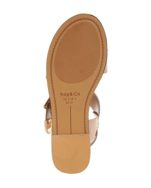 Rag & Co Natural Shayla Gladiator Flat Sandal
