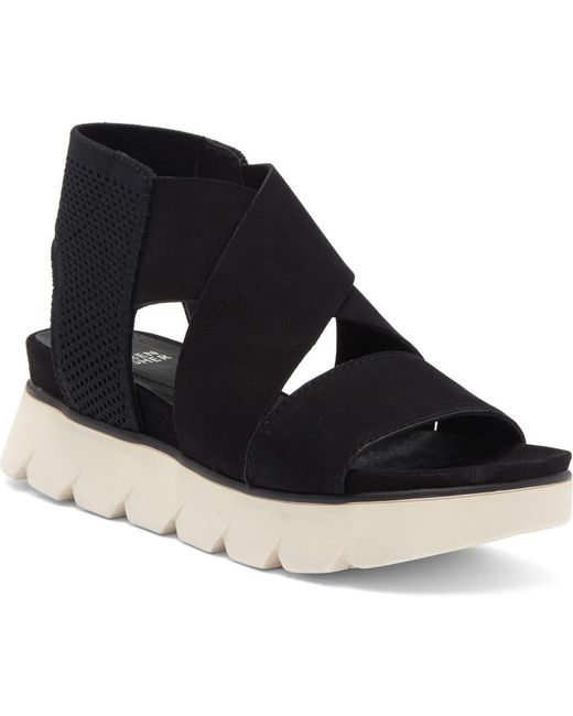 Eileen Fisher Black Chant Platform Sandal