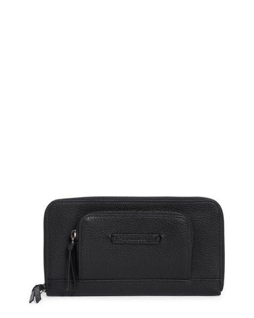 Longchamp Black Zip Around Wallet