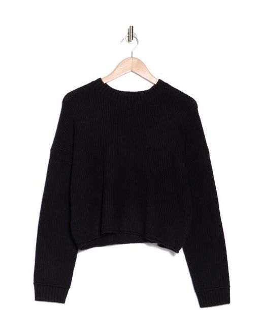 Abound Black Cozy Crew Pullover Sweater