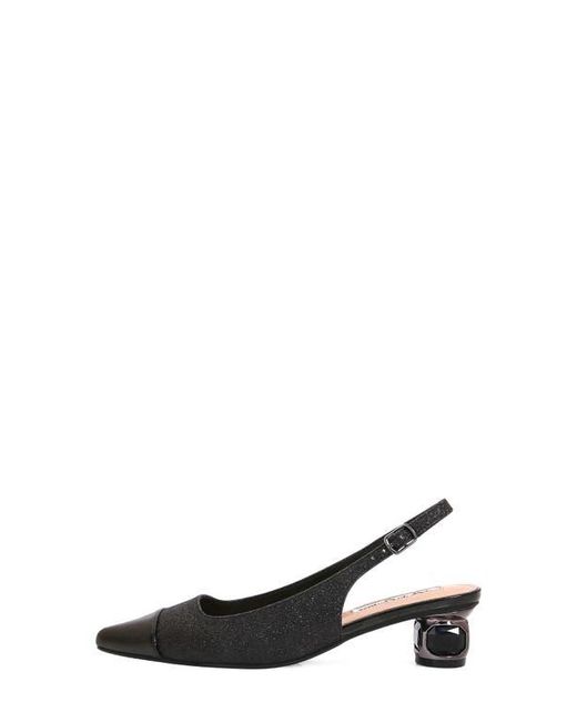 Lady Couture Black Saphire Pointed Toe Slingback Pump
