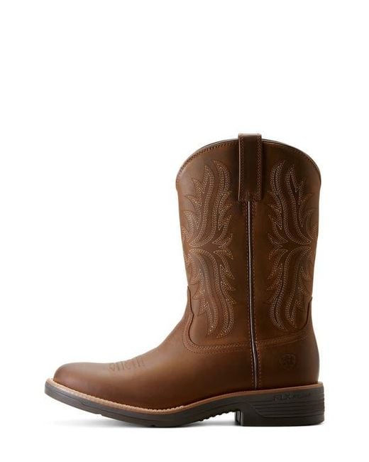 Ariat Brown Ridgeback Round Toe Cowboy Boot for men