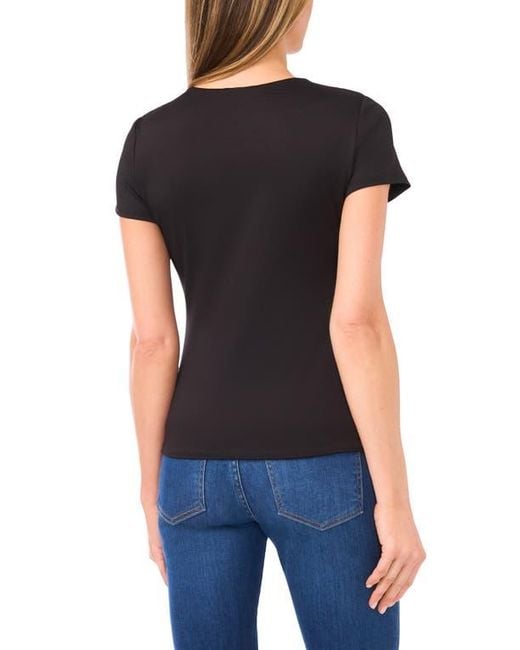 Halogen® Black Rhinestone Compression T-Shirt
