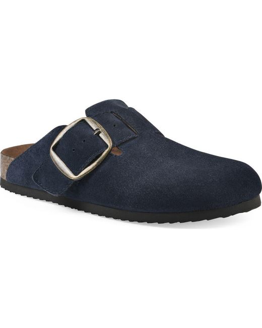 White Mountain Blue Big Easy Buckle Mule