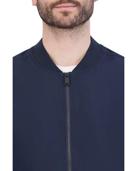 Cole Haan Blue Bomber Jacket for men
