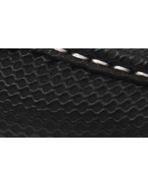 Aston Marc Black Textured Faux Leather Bit Loafers for men