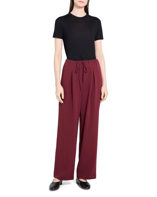 Theory Red Drawstring Pants