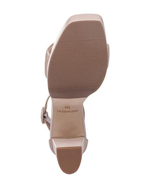 Bernardo Metallic Carla Square Toed Ankle Strap Sandal