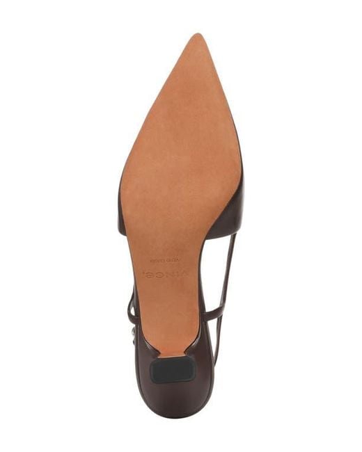 Vince Brown Bianca Slingback Pointed Toe Pump