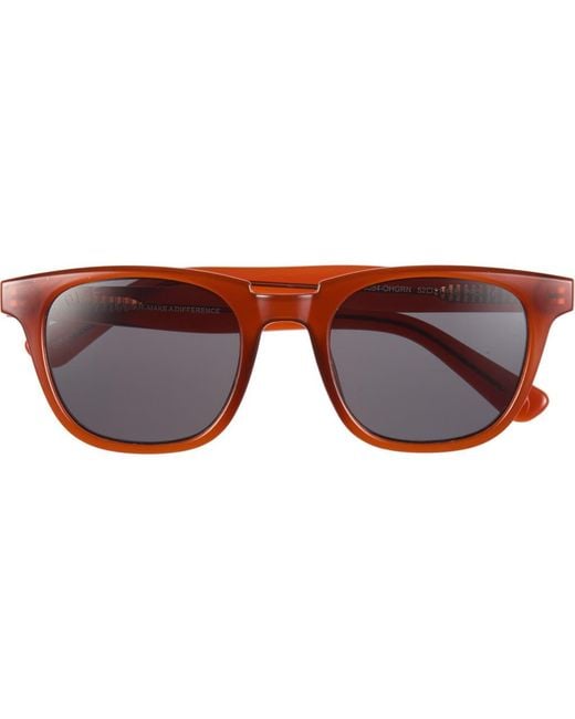 DIFF Brown Grayson 51Mm Square Sunglasses for men