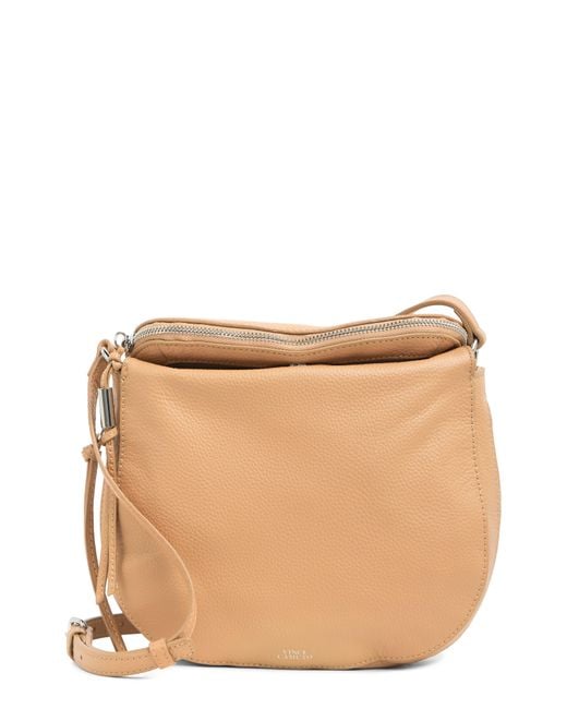 Vince Camuto Natural Kenzy Large Leather Crossbody Bag In Sandstone At Nordstrom Rack