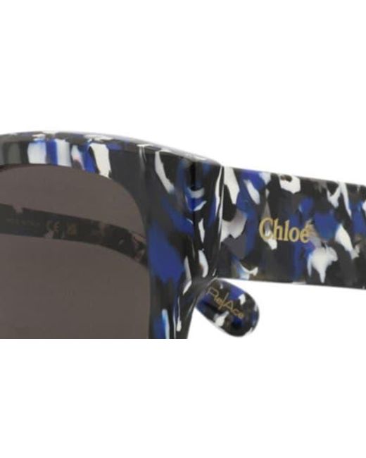 Chloé Gray 55Mm Square Sunglasses for men