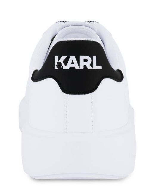 Karl Lagerfeld White Plain Toe Sneaker for men