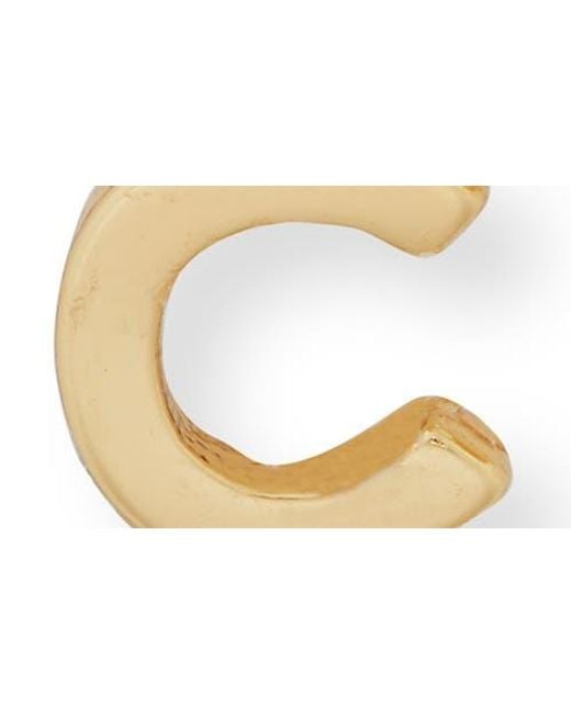 Kate Spade Metallic Cubic Zirconia Pavé Initial Huggie Earrings