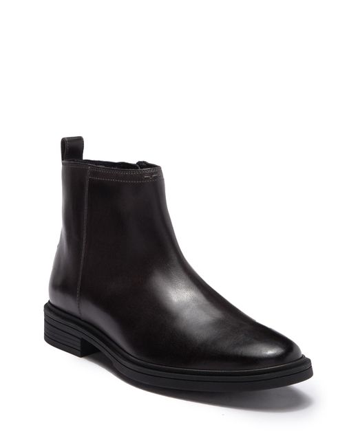 Cole Haan Black Bernard Leather Zip Boot for men