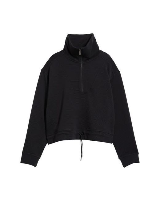 Zella Black Kickback Ottoman Half Zip Pullover