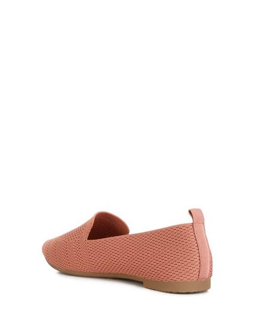 LONDON RAG Pink Akili Textured Knit Pointed Toe Flat