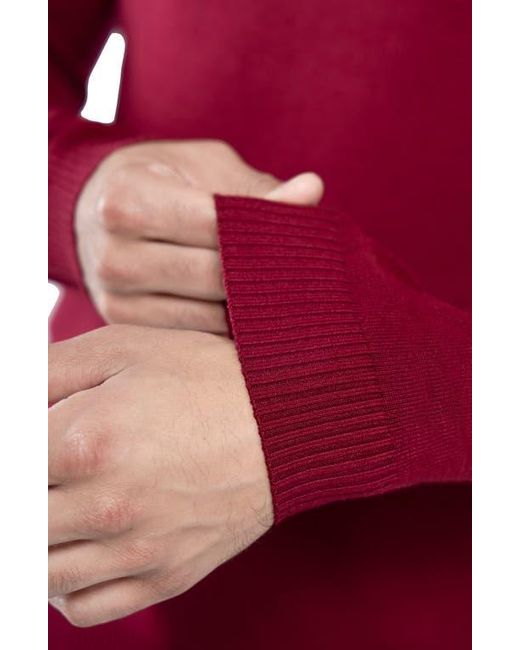 Xray Jeans Red Mock Neck Knit Sweater for men