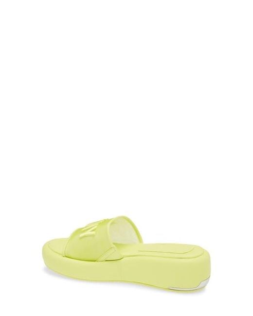 DKNY Yellow Odina Platform Slide Sandal
