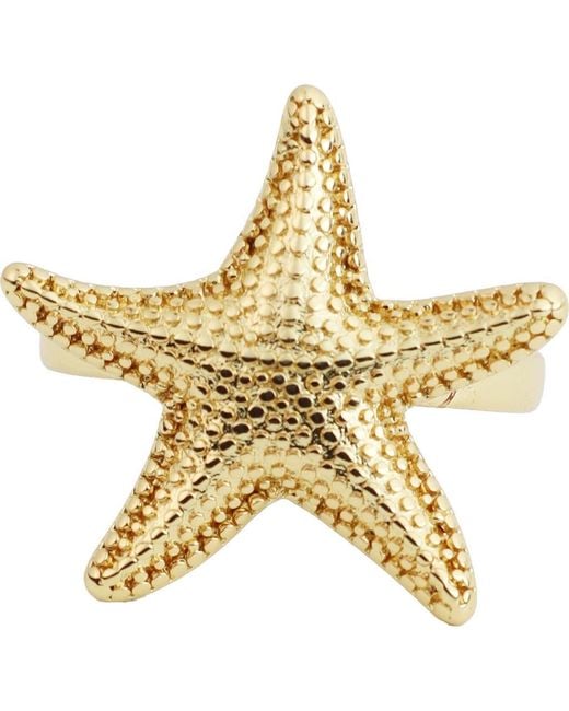 Panacea Metallic Starfish Adjustable Ring