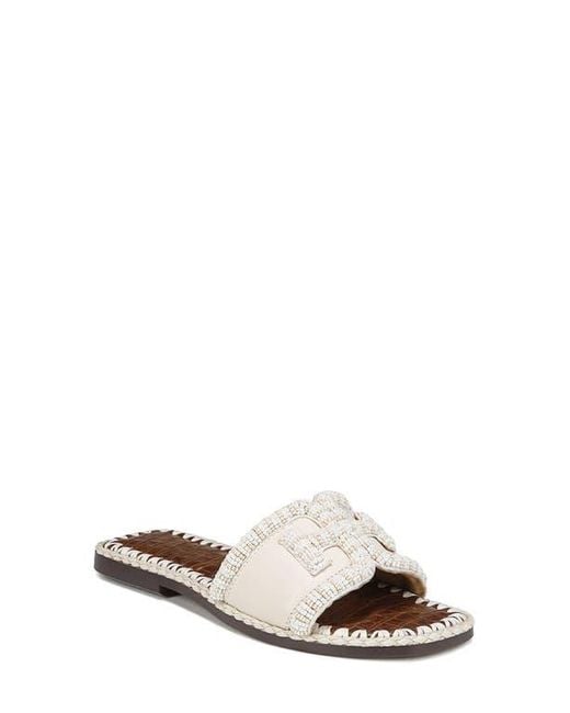 Sam Edelman White Fitz Slide Sandal
