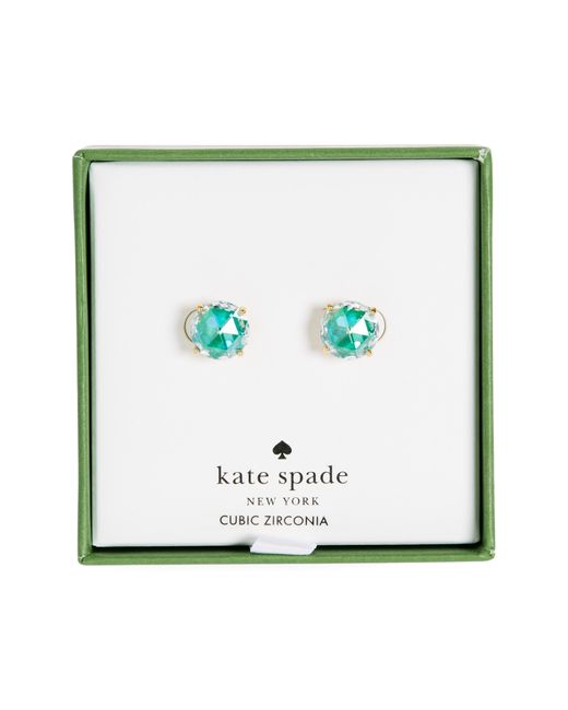 Kate Spade White Boxed Round Stud Earrings