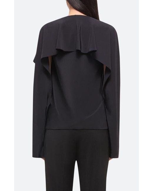 Helmut Lang Black Silk Scarf Top