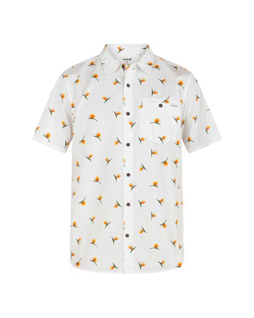 Hurley White Windansea Short Sleeve Button-up Shirt for men