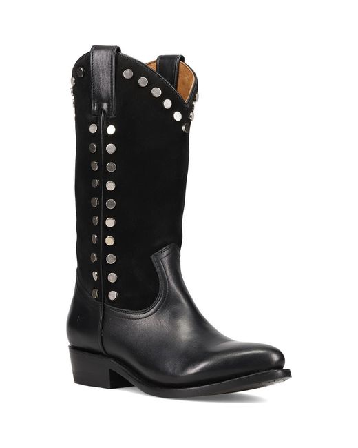Frye Black Billy Stud Western Boot