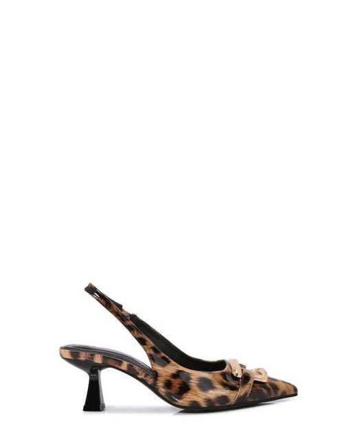 BERNESS Multicolor Kitten Heel Slingback Pump