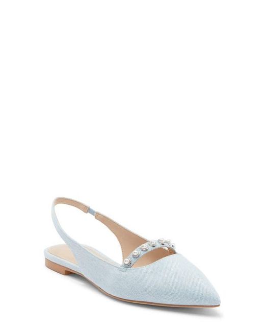 Stuart Weitzman White Faux Pearl Slingback Pump