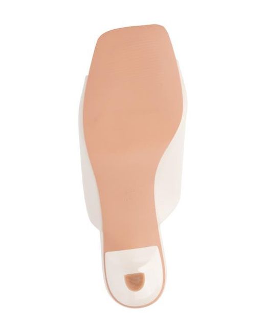TORGEIS White Idina Square Toe Mule