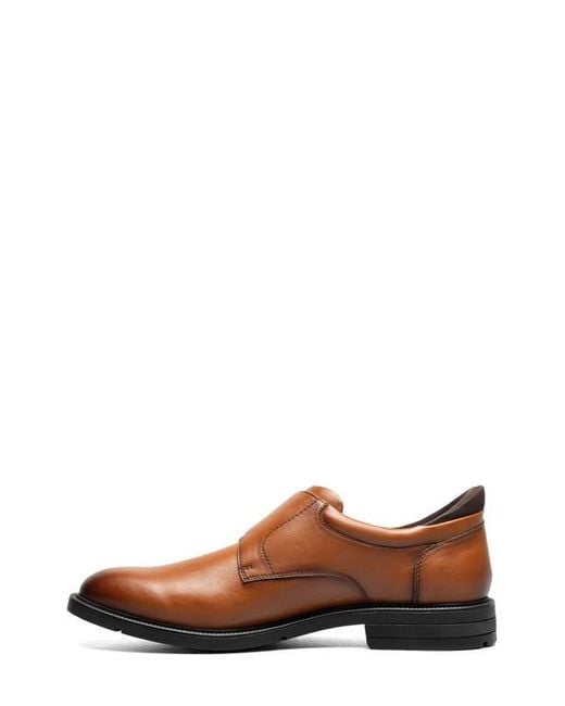 Nunn Bush Brown Kore Ez Hero Plain Toe Monk Shoe for men
