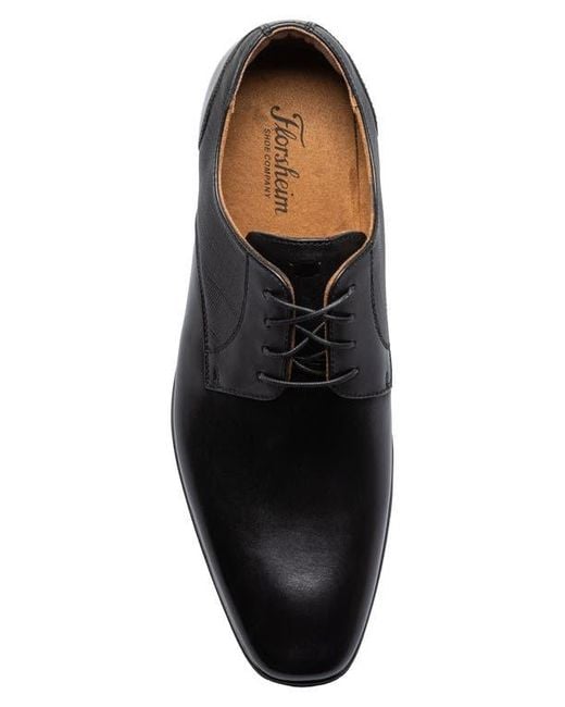 Florsheim Black Jackson Plain Toe Derby for men