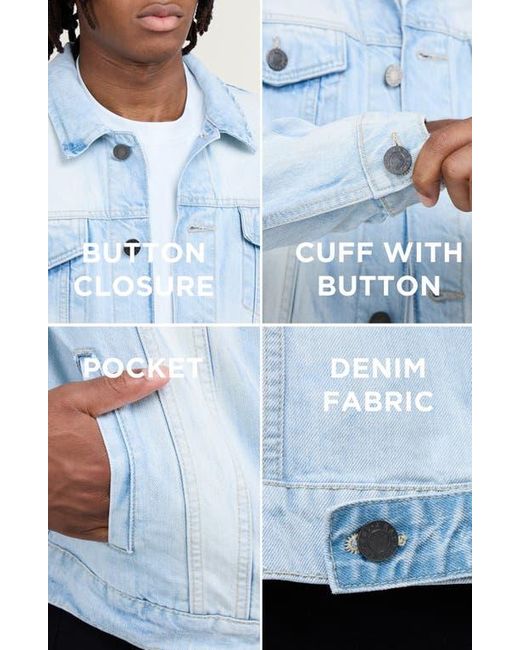 Xray Jeans Blue Slim Washed Denim Jacket for men